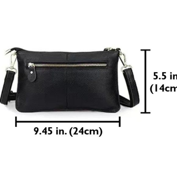 Apricot Leather Crossbody Wristlet Clutch Shoulder Bag Handbag Purse. 2 … - Picture 9 of 12